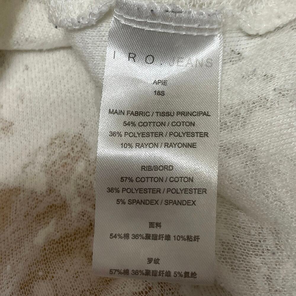 IRO Jeans Nuala White Sleeveless Crewneck Distressed Muscle Tee Tank Top Size XS - Picture 5 of 5